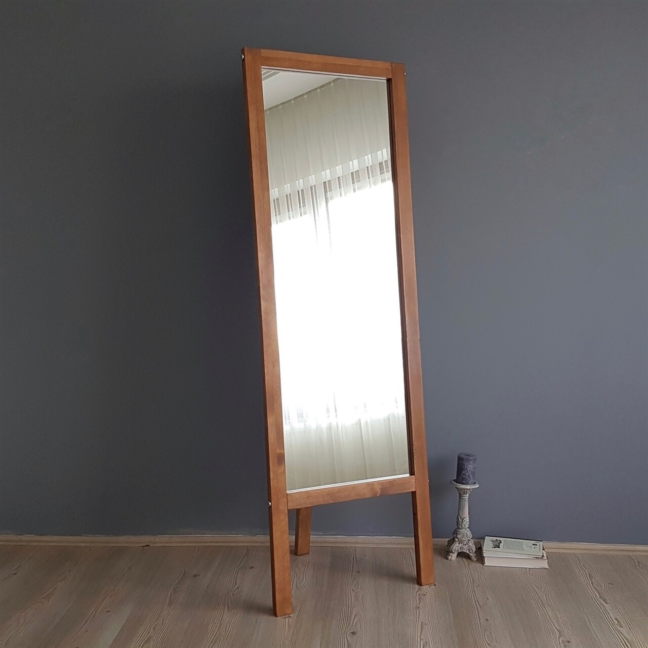 Oglinda de podea Cheval A42, Neostill, 55 x 3.2 x 170 cm, lemn masiv, walnut - imagine 7